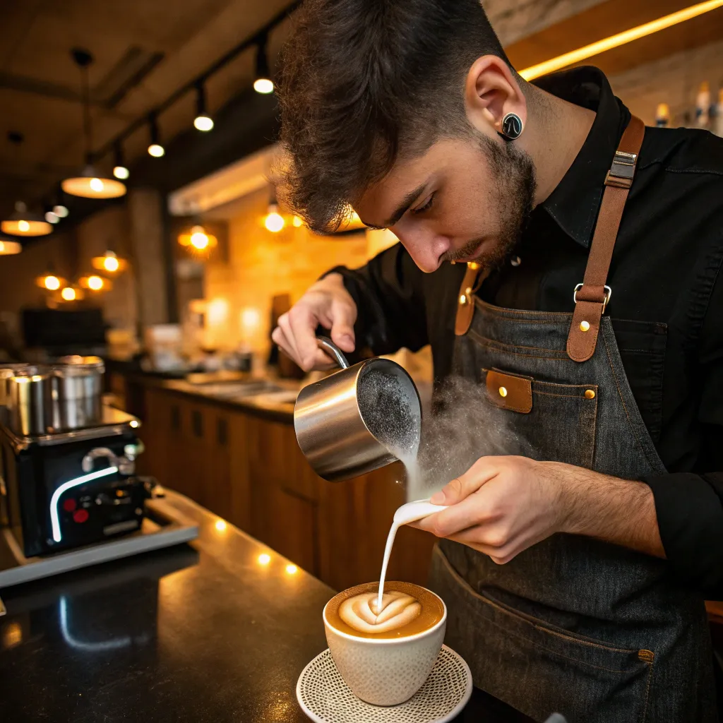 Barista preparing a coffee